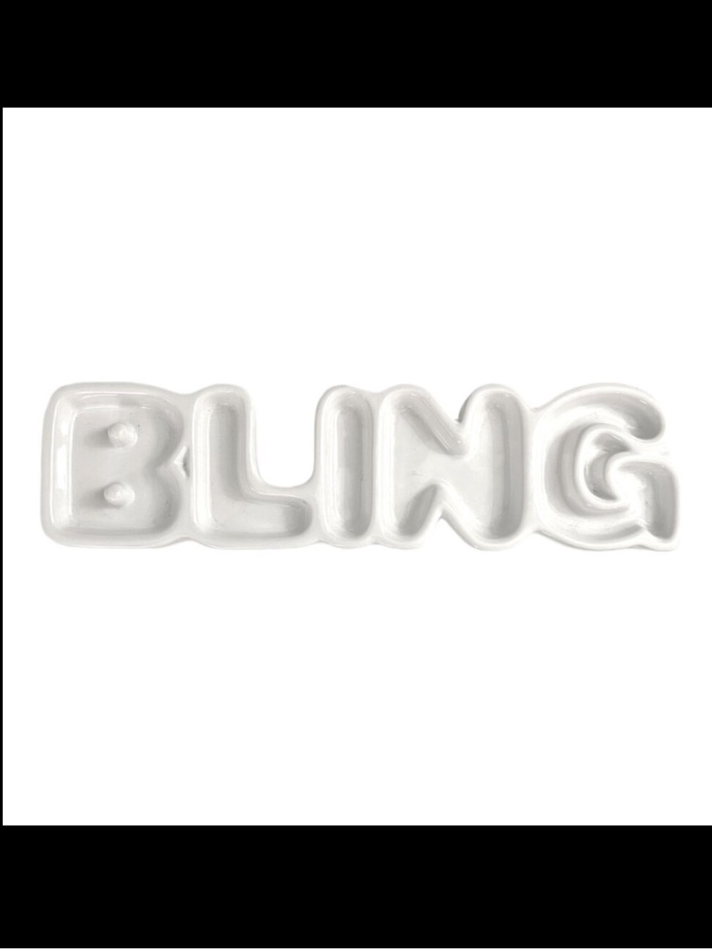 Anthropologie - Ceramic BLING Jewellery/Trinket Holder Dish - White